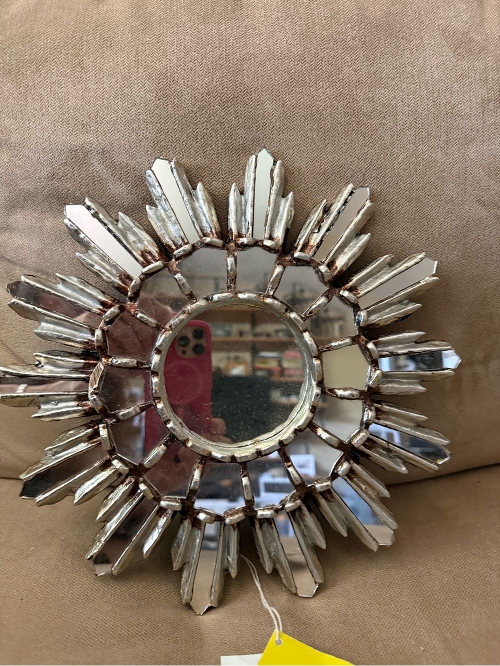 Roberta Roller Rabbit Silver Sunburst Glass Mirror